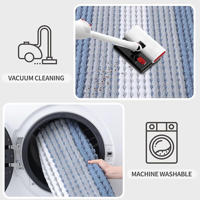 Kitinjoy Indoor Outdoor Door Mat, 71x47 Non-Slip Absorbent Dirt Trapper - Image 5