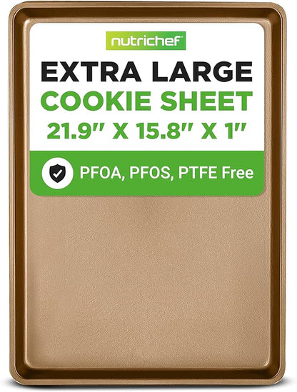 NutriChef Nonstick XL Cookie Sheet Baking Pan by NutriChef%E2%84%A2Kitchen