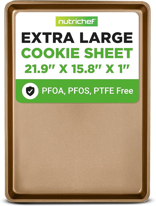 NutriChef Nonstick XL Cookie Sheet Baking Pan by NutriChef%E2%84%A2Kitchen