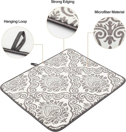 Subekyu Dish Drying Mats for Kitchen, Ultra Absorbent Microfiber Drying Mat - Image 4
