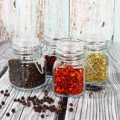DHSBTLS 4 oz Mini Square Spice Jars, 12 Pack Glass Mason Jars - Image 8