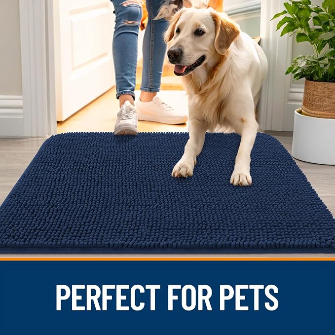OLANLY Dog Door Mat for Muddy Paws 44x24, Absorbs Moisture and Dirt, Absorbent - Image 6
