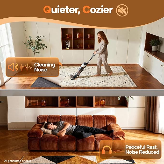 Veken Non Slip Cushioned Runner Rug Pad Gripper 2x7 Ft, Felt and Silicone - Image 9