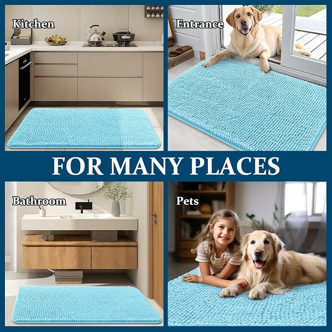 OLANLY Dog Door Mat for Muddy Paws 30x20, Absorbs Moisture and Dirt, Absorbent - Image 8