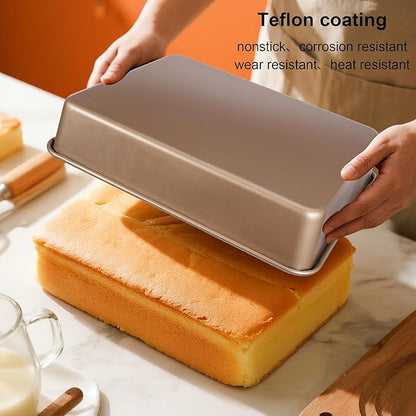 Baking Pan Set of 2, 12.5’’ X 10’’ X 2.4’’ Nonstick Sheet Cake Pan - Image 6