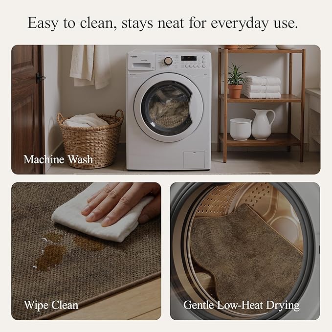 GENIMO Kitchen Mats for Floor 2PCS, Washable Absorbent Runner Rugs for Kitchen - Image 6