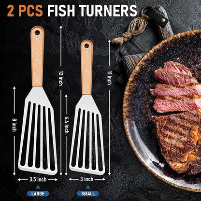 Joyfair Fish Spatula Metal Spatulas, Kitchen Slotted Turners & Outdoor Griddle - Image 7