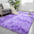FlyDOIT Purple Tie-Dyed 6x9 Feet Large Rugs by FlyDOIT