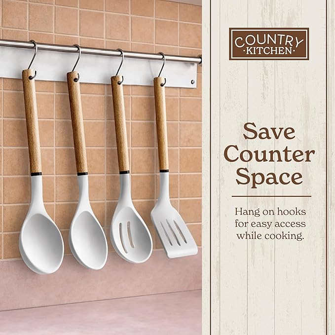 Country Kitchen Non Stick Silicone Utensil Set - Image 8