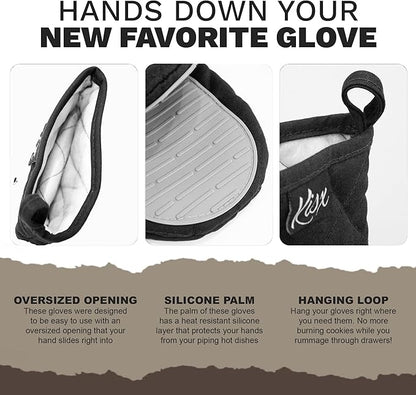 Oven Mitts Heat Resistant – Mini Oven Mitts, Silicone Gloves Heat Resistant - Image 3