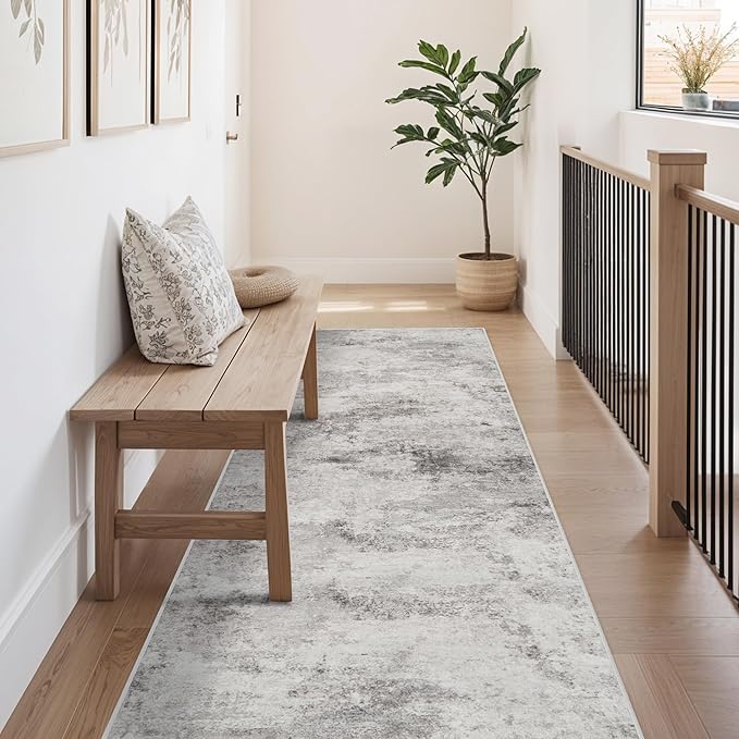 Carpet Runners for Hallway 8ft: Washable Non-Slip Abstract Rugs for Kitchen - Image 2