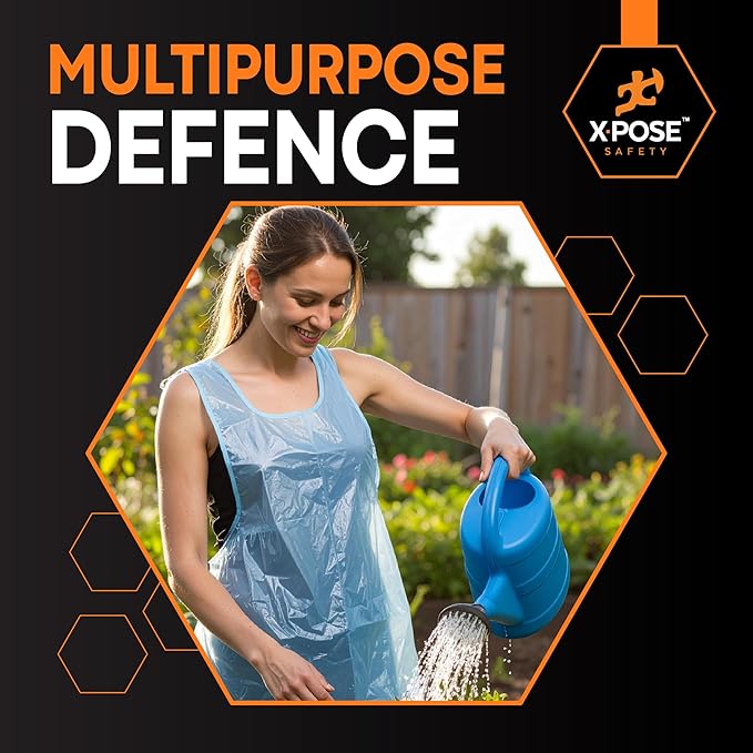 Xpose Safety 3000 Blue Plastic Disposable Aprons - Image 5