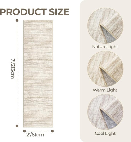 2x7 Runner Rug Non Slip, Thin Entryway Washable Rug - Image 2