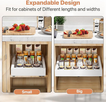 2 Pack Pull out Cabinet Organizer, Width Depth, - Image 8