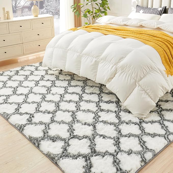 Litanika 5x8 Geometric Shag Area Rug - Image 3