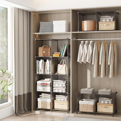 AWTATOS Cube Storage Organizer, Storage Cubes Shelves Bookshelf, 6 Cube Closet - Image 5