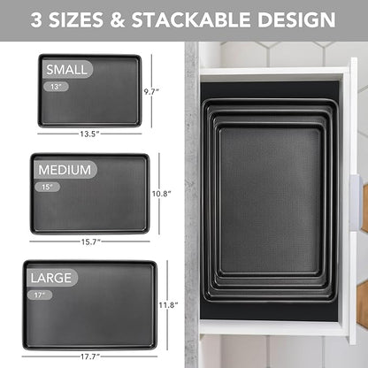 Tiawudi Baking Sheet Pan Set, 0.8mm Thick Heavy Duty Cookie Sheet - Image 2