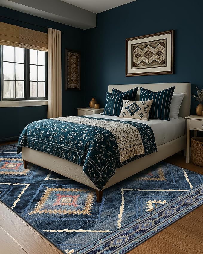 BESTSWEETIE Area Rug 5x7 Rug Machine Washable Non-Slip Low Pile Print Pattern - Image 7