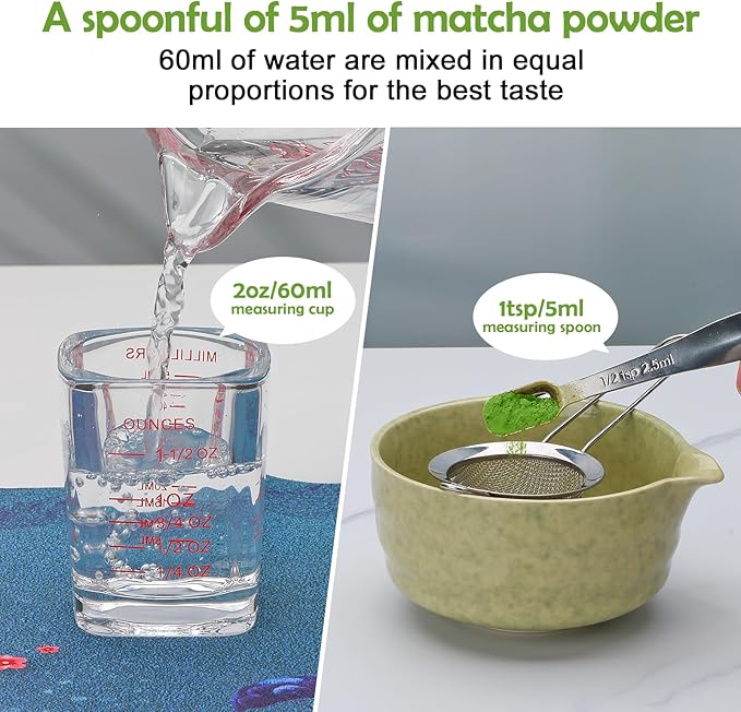 Matcha Whisk Set, Matcha Kit, Whisk Made from 100% Natural Bamboo, 11-component - Image 4