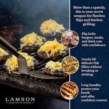 Lamson Premier BBQ Turner with Riveted Walnut Handle - Image 2