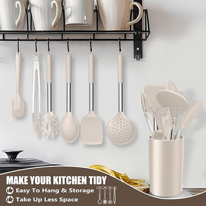 E-far 14 Pieces Silicone Cooking Utensils Set, Kitchen Utensils Set - Image 8