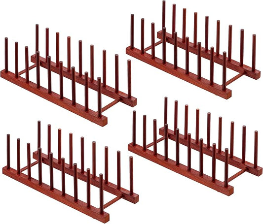 HBlife 4pcs Rosewood Wooden Dish Drying Rack by HBlife