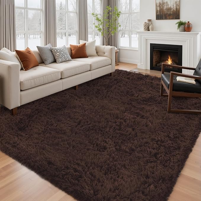 5x7 Area Rug for Living Room: Ultra Soft Fluffy Rug Modern Large Thicked Shag - Image 3