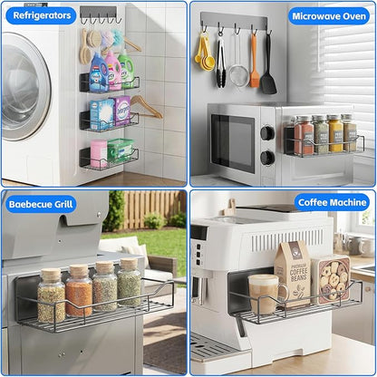 Magnetic Spice Rack for Refrigerator, 5 Pack Magnetic Fridge Organizer Shelves - Image 7