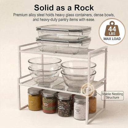 Set of 2 Cabinet Organizers 12.6''W 44 LBS Load Capacity Heavy Duty Kitchen - Image 5