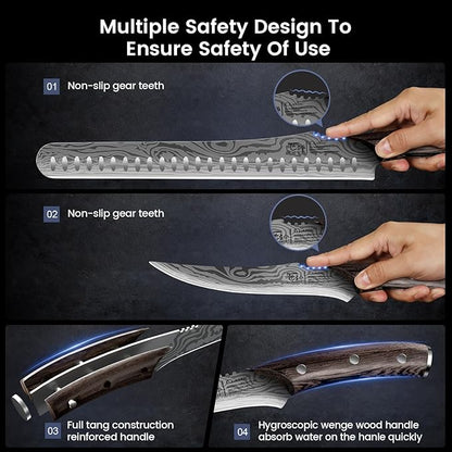 SYOKAMI Brisket Slicing Knife Set, Carving and Boning Knife - Image 5