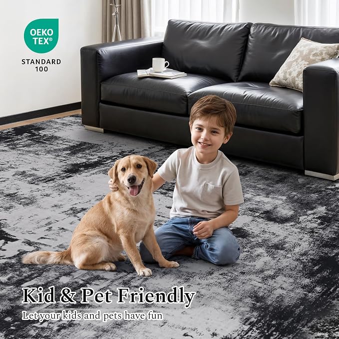 Rugflix Round Area Rugs 4Ft for Living Room, Washable Circle Rug - Image 5