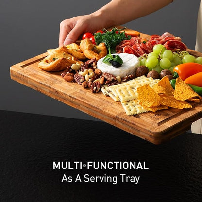 Bamboo Cutting Board Non Slip Heavy Duty Over Sink Wooden Wood Cutting Board - Image 6