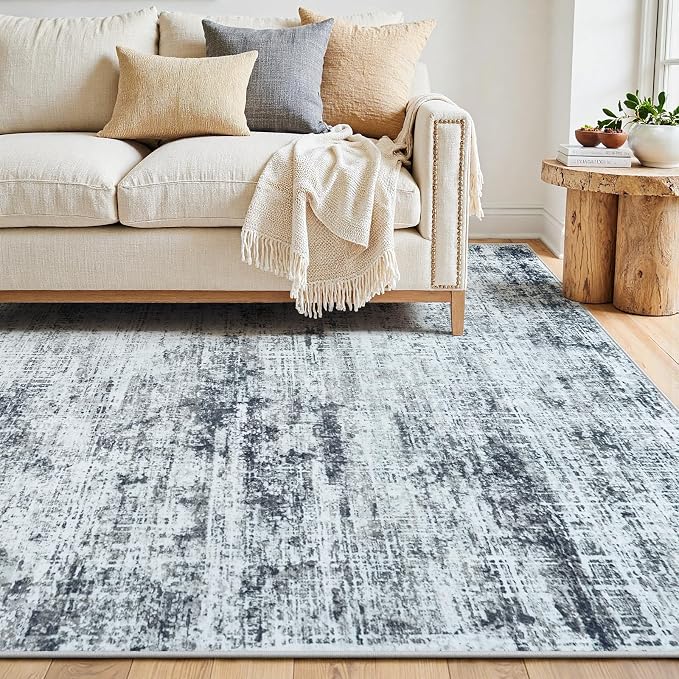 5x7 Area Rugs Washable Rug: Anti-Skid Abstract Modern Living Room Rug Soft Thin - Image 9