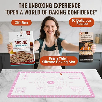 Silicone Baking Mat with 10 Recipes, Pastry Mat - Image 3