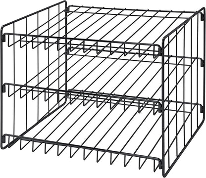 Kitchen Details 3 Tier Can Storage Organizer Rack in Black by KitchenDetails