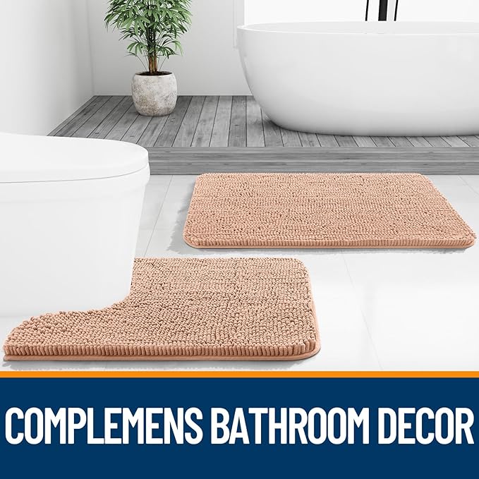 OLANLY Large Bathroom Rugs 40x24, Extra Soft Absorbent Chenille Bath Rugs - Image 7