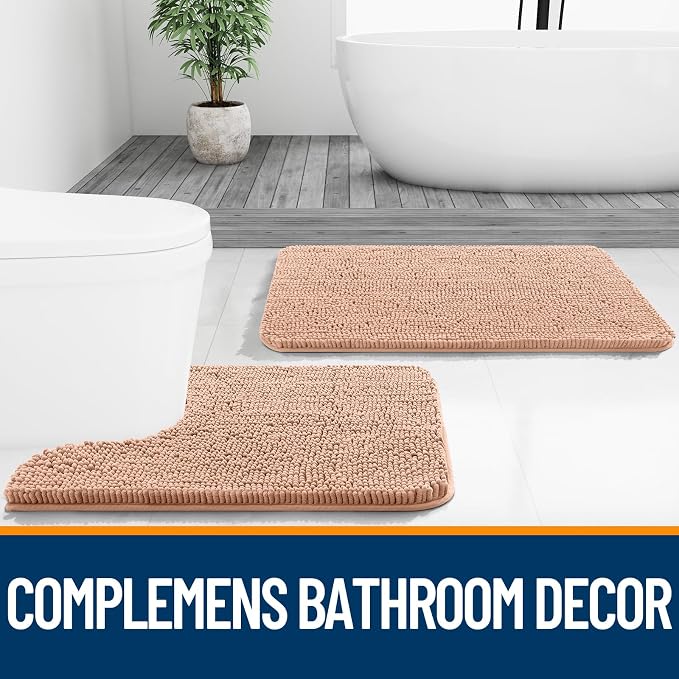 OLANLY Large Bathroom Rugs 50x30, Extra Soft Absorbent Chenille Bath Rugs - Image 7