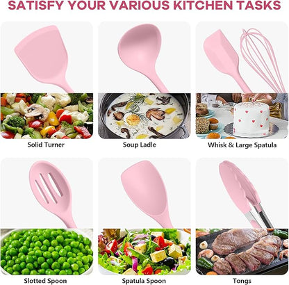 TeamFar Kitchen Cooking Utensils, 446°F Heat Resistant Kitchen Gadgets Tools - Image 5