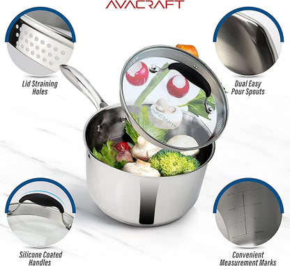 AVACRAFT Stainless Steel Saucepan - Image 6
