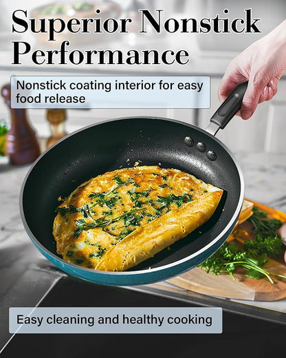 Cook N Home Pots and Pans Nonstick Cookware Set 12-Piece, Kitchen Cooking Set - Image 4