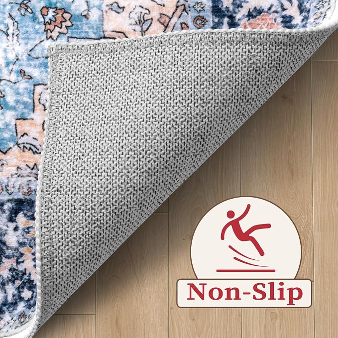 SERISSA 10x14 Area Rugs for Living Room, Large Washable Non-Slip Boho Rug - Image 4