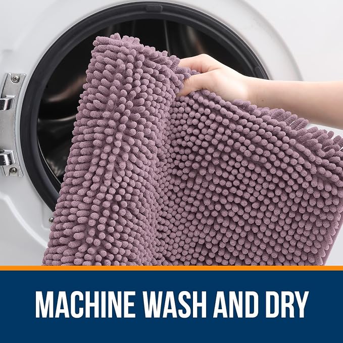 OLANLY Large Bathroom Rugs 50x30, Extra Soft Absorbent Chenille Bath Rugs - Image 5