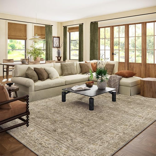 10x12 Large Rugs for Living Room: Area Rugs for Bedroom Vintage Stain Resistant by palohom
