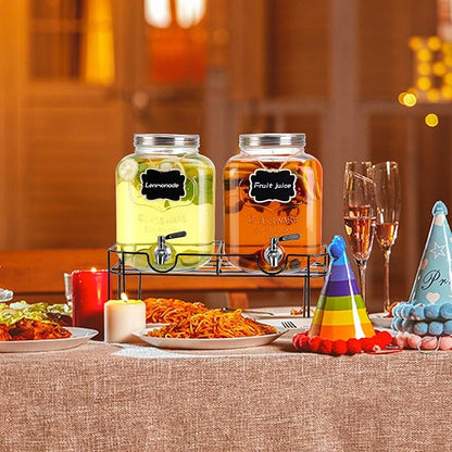 1.6 Gallon Glass Drink dispenser, Lemonade Dispenser - Image 7