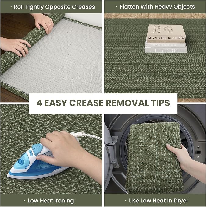 IOHOUZE Small Area Rug 2x3 Washable Woven Rugs - Image 4