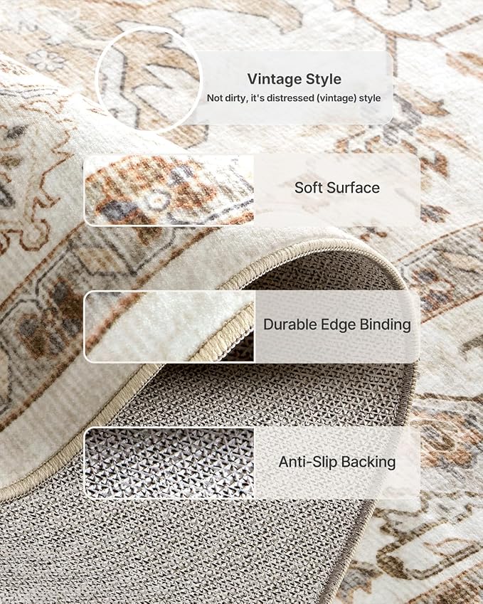 AMADA HOMEFURNISHING 2x6 Washable Runner Rug, Low-Profile Kitchen Rugs - Image 7