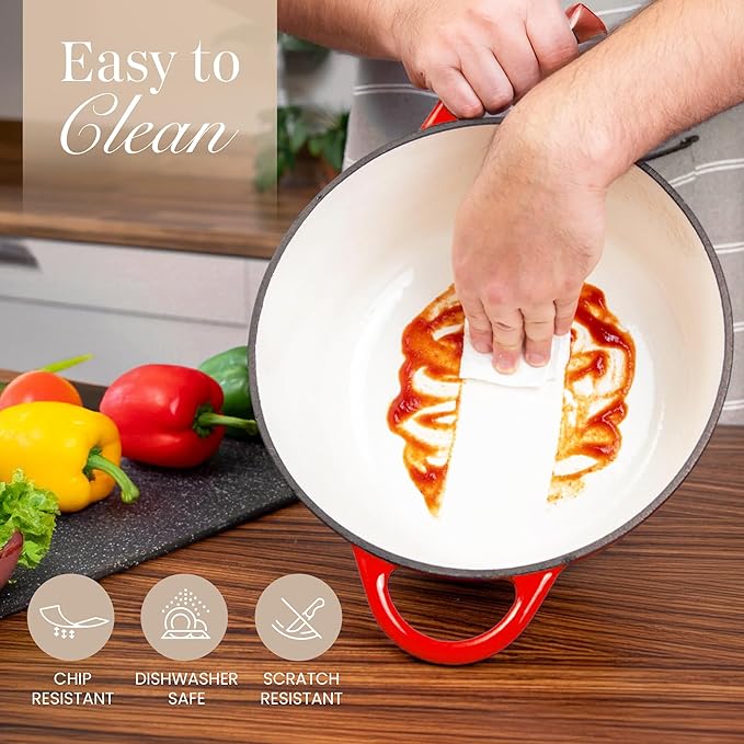 Nuovva Enamelled Cast Iron Dutch Oven Pot - Image 9