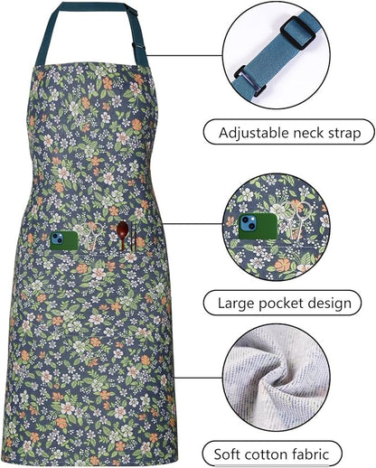 2 Pack Floral Apron for Women - Image 3