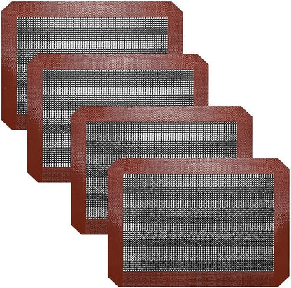 Small Silicone Baking Mats, 11-4/5x8-1/4 Inch Quarter Sheet Size, Non Stick by VCHOMY