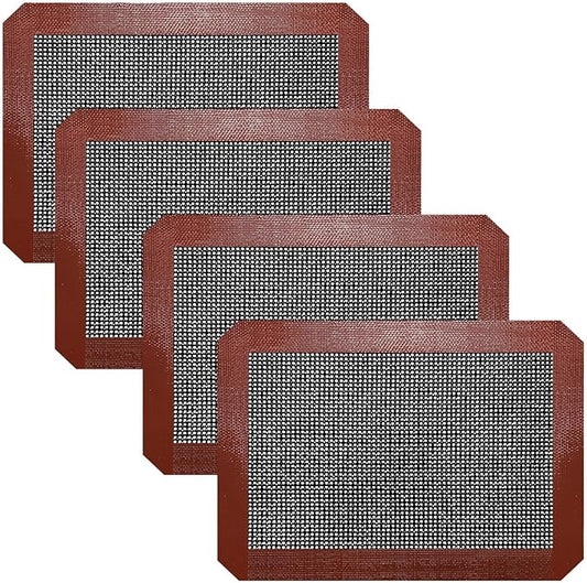 Small Silicone Baking Mats, 11-4/5x8-1/4 Inch Quarter Sheet Size, Non Stick by VCHOMY